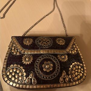 Elegant Gold and Brown Women's Purse.